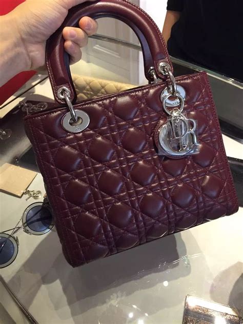 my lady dior burgundy|Medium Lady Dior Bag Burgundy Cannage Lambskin .